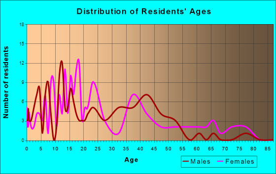 Addison, Michigan Age and Sex of Residents