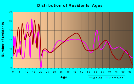 Bessemer, Michigan Age and Sex of Residents