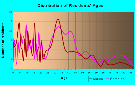 Birch Run, Michigan Age and Sex of Residents