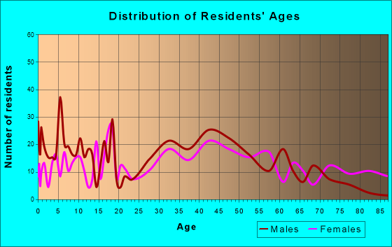 Bridgman, Michigan Age and Sex of Residents