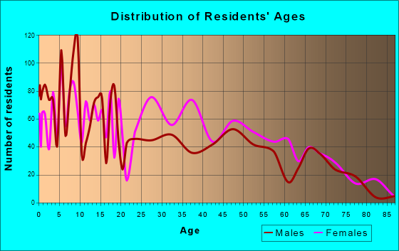 Buena Vista, Michigan Age and Sex of Residents