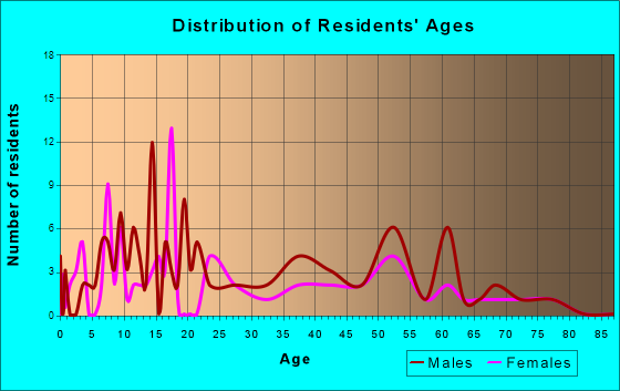 Cement City, Michigan Age and Sex of Residents