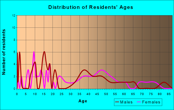 Custer, Michigan Age and Sex of Residents