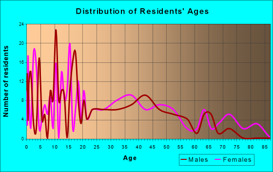 Deerfield, Michigan Age and Sex of Residents