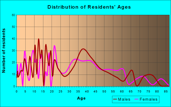 Detroit Beach, Michigan Age and Sex of Residents