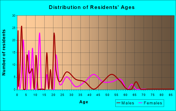 Shonto, Arizona Age and Sex of Residents
