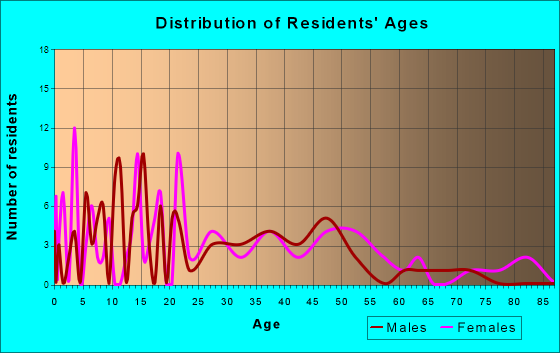 Ellsworth, Michigan Age and Sex of Residents
