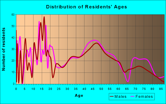 Essexville, Michigan Age and Sex of Residents