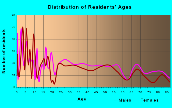 Fremont, Michigan Age and Sex of Residents