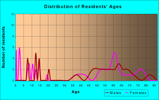Grand Beach, Michigan Age and Sex of Residents