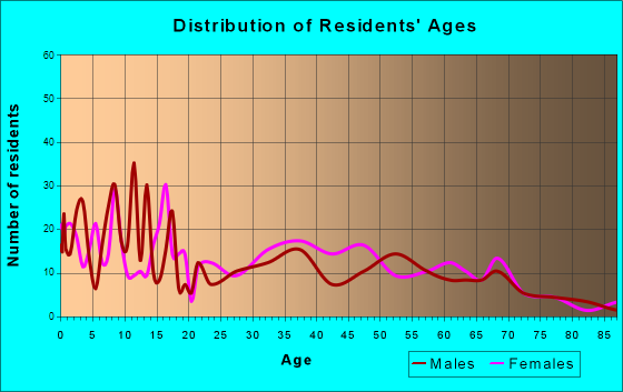 Springerville, Arizona Age and Sex of Residents