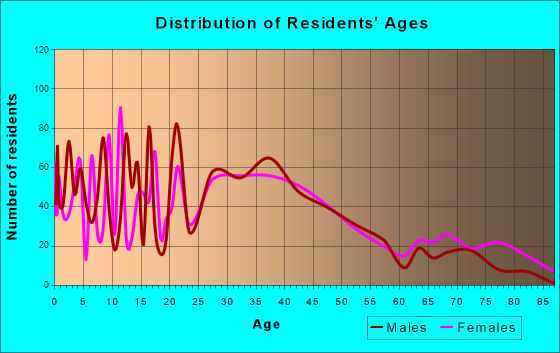 Holly, Michigan Age and Sex of Residents