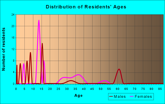 Steamboat, Arizona Age and Sex of Residents