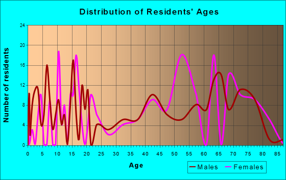 Sun Valley, Arizona Age and Sex of Residents