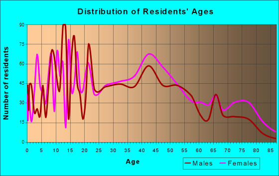 Mason, Michigan Age and Sex of Residents