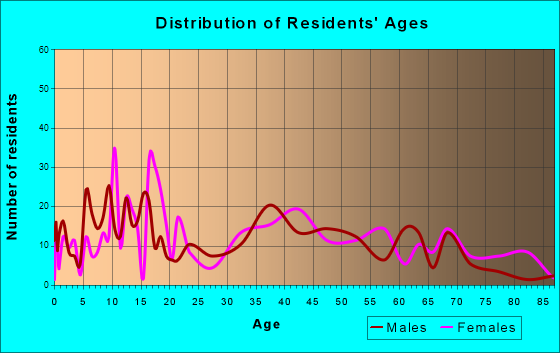Mio, Michigan Age and Sex of Residents