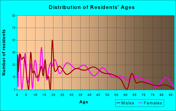 Mount Morris, Michigan Age and Sex of Residents