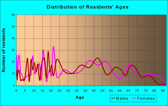 New Buffalo, Michigan Age and Sex of Residents