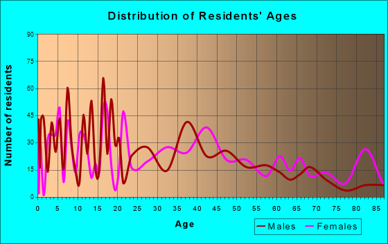Plainwell, Michigan Age and Sex of Residents