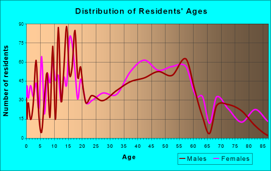 Shields, Michigan Age and Sex of Residents