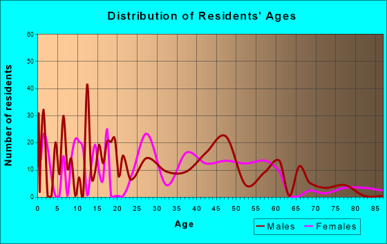 Stony Point, Michigan Age and Sex of Residents