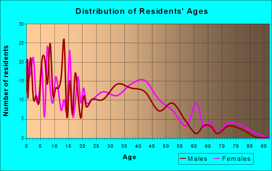 Webberville, Michigan Age and Sex of Residents