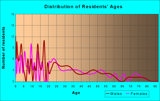 Audubon, Minnesota Age and Sex of Residents