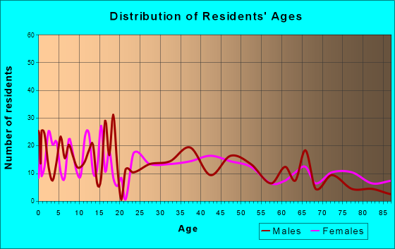 Barnesville, Minnesota Age and Sex of Residents