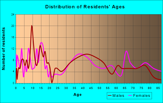 Bird Island, Minnesota Age and Sex of Residents