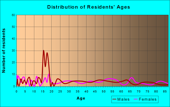 Elmore, Minnesota Age and Sex of Residents