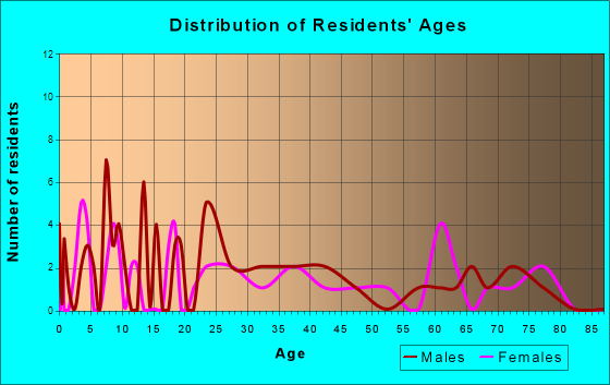 Kensington, Minnesota Age and Sex of Residents
