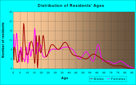 Medford, Minnesota Age and Sex of Residents