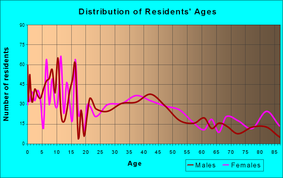 New Prague, Minnesota Age and Sex of Residents