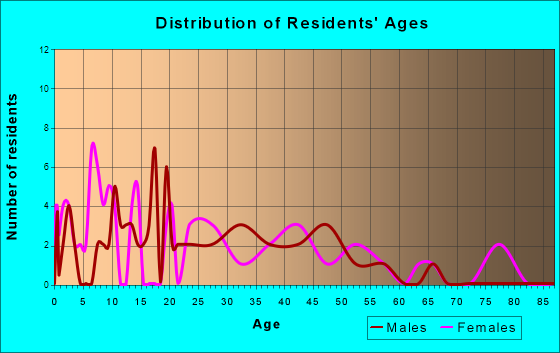 Racine, Minnesota Age and Sex of Residents