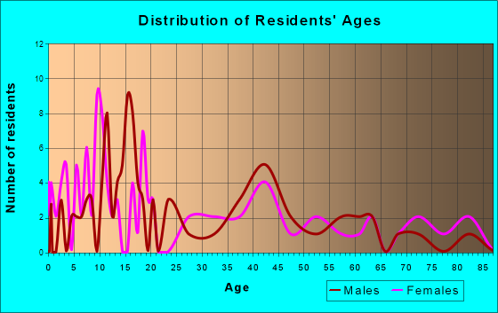 Rushmore, Minnesota Age and Sex of Residents