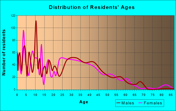 St. Francis, Minnesota Age and Sex of Residents