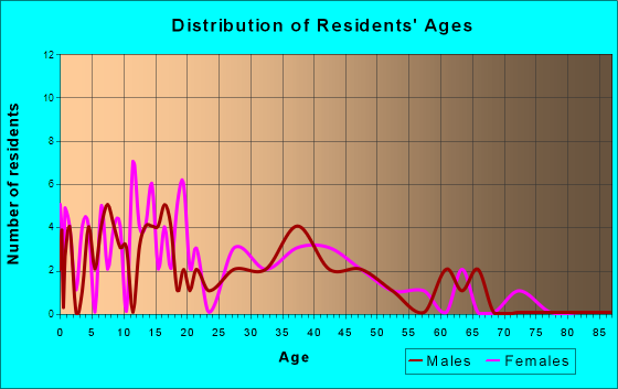 Shafer, Minnesota Age and Sex of Residents