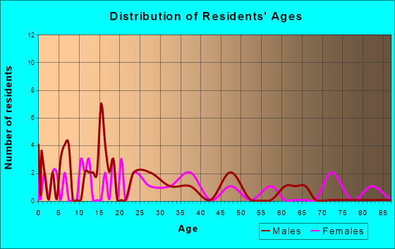 South Haven, Minnesota Age and Sex of Residents