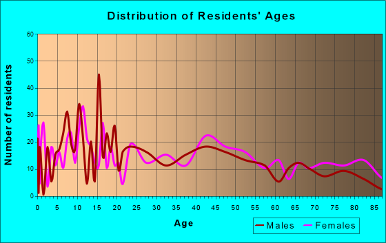 Spring Valley, Minnesota Age and Sex of Residents