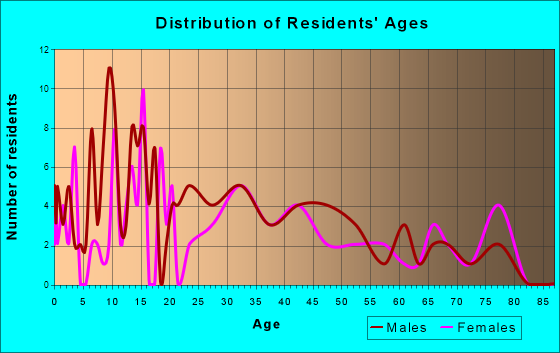 Stewart, Minnesota Age and Sex of Residents
