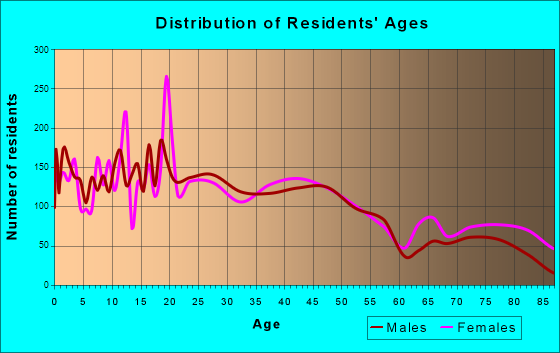 Willmar, Minnesota Age and Sex of Residents