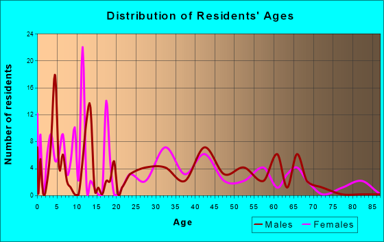 Dyer, Arkansas Age and Sex of Residents