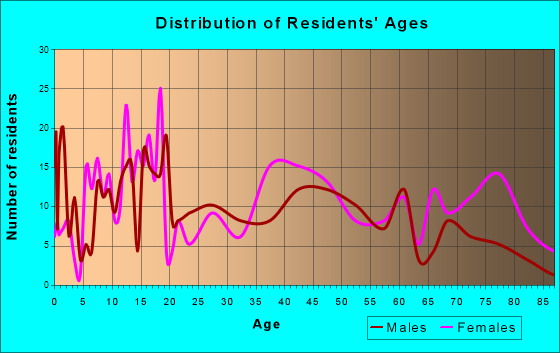 Salisbury, Missouri Age and Sex of Residents