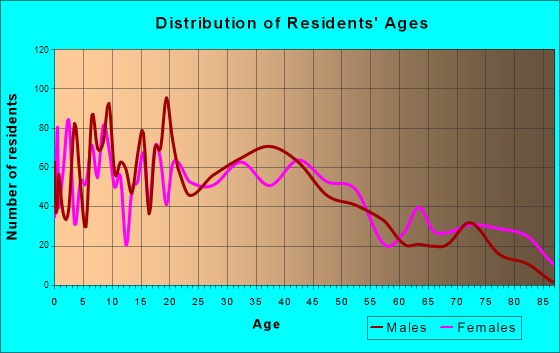 Union, Missouri Age and Sex of Residents