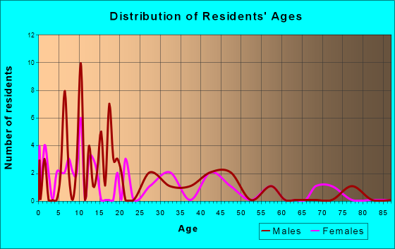 Howard City, Nebraska Age and Sex of Residents
