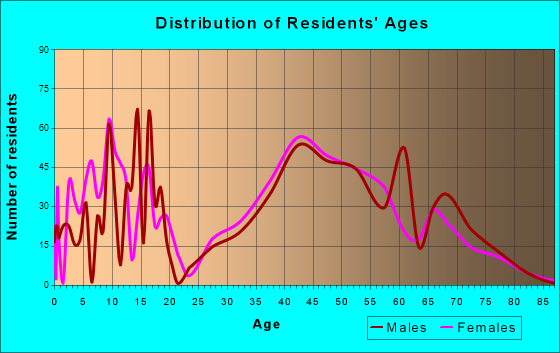 Johnson Lane, Nevada Age and Sex of Residents