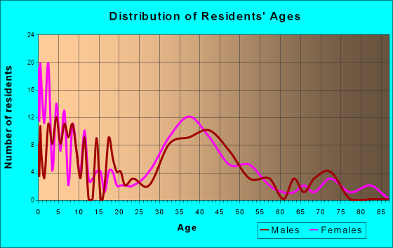 Bloomsbury, New Jersey Age and Sex of Residents