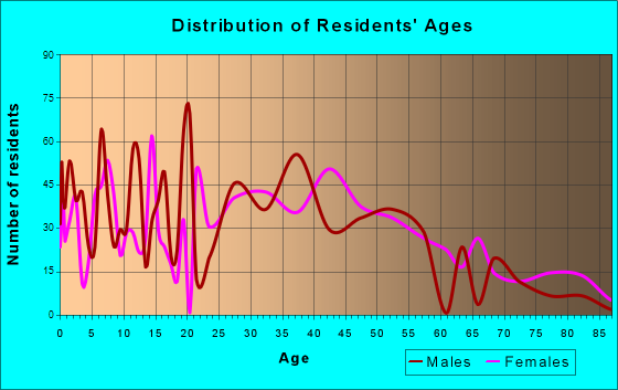 Clementon, New Jersey Age and Sex of Residents