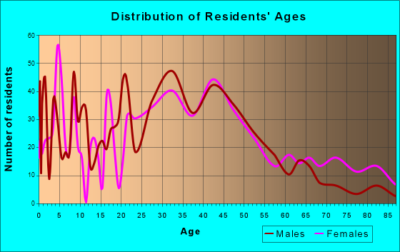 Flemington, New Jersey Age and Sex of Residents