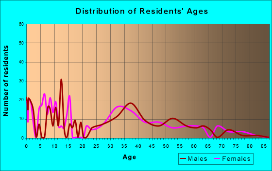 Lake Telemark, New Jersey Age and Sex of Residents